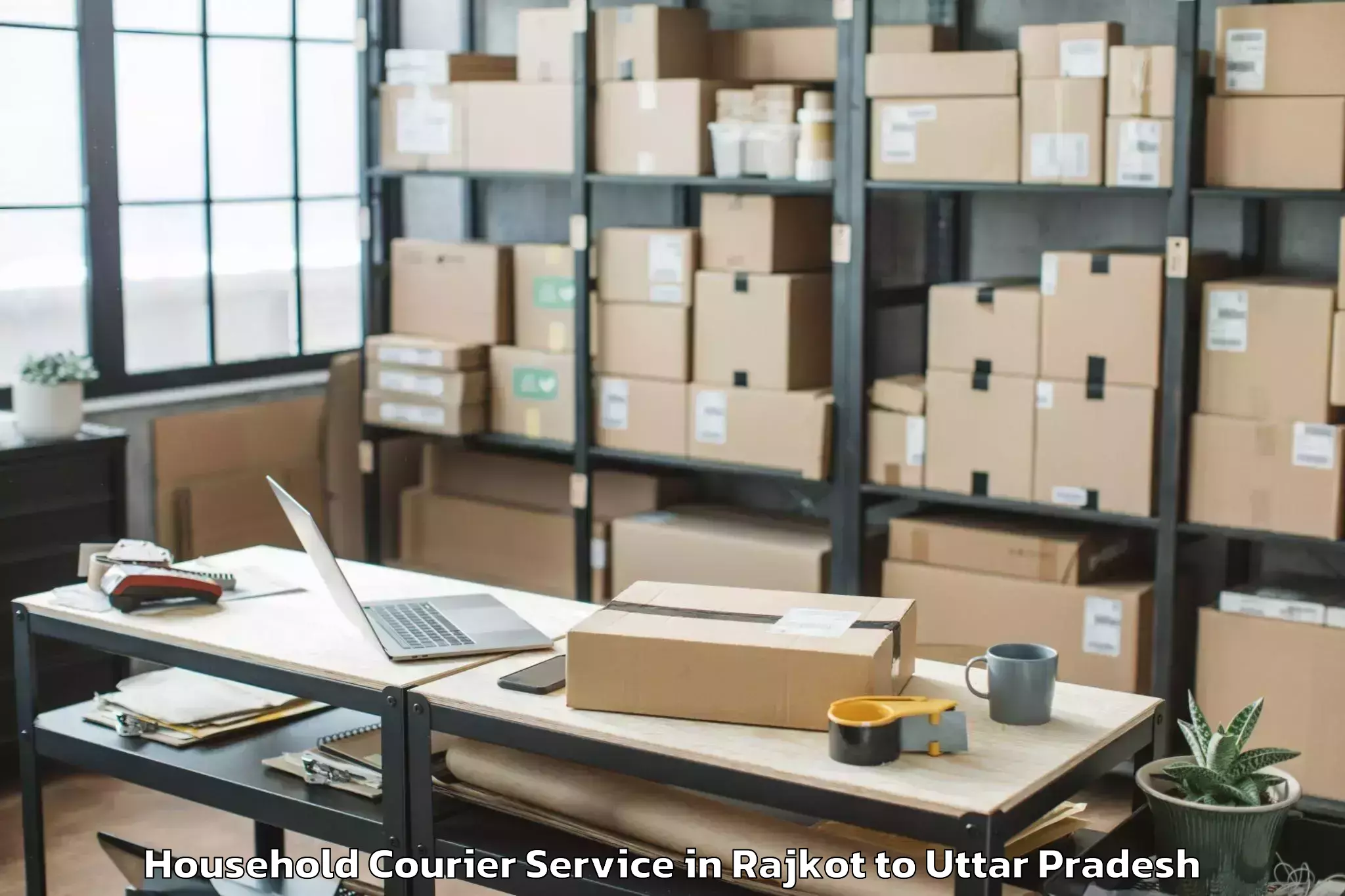 Professional Rajkot to Dharmapur Household Courier